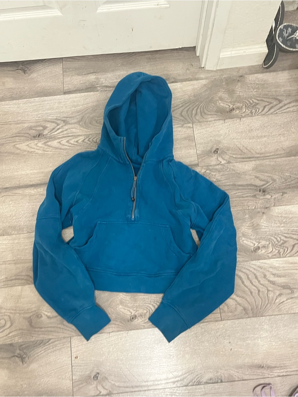 lululemon athletica Teal Blue Half-Zip Hoodie